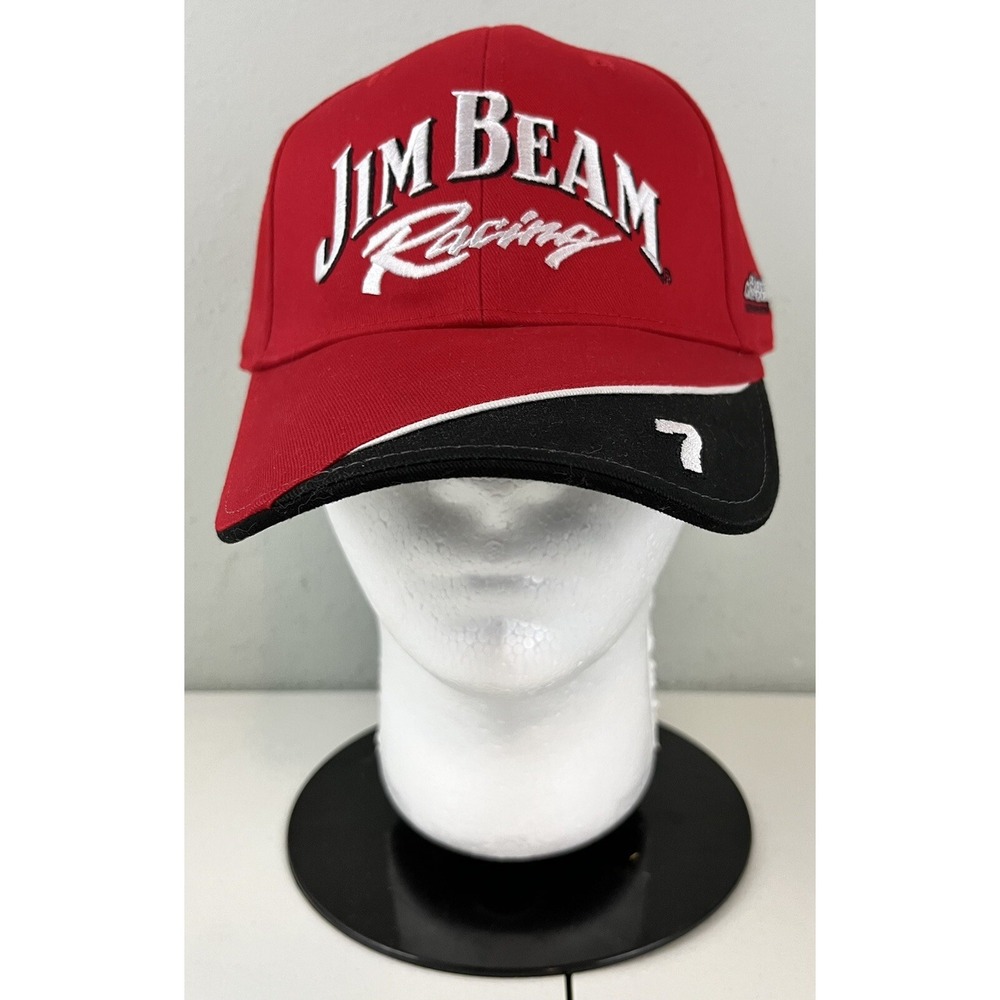 Jim Beam Racing 7 Robby Gordon Motorsports Hat Red Black Stylemaster Cap